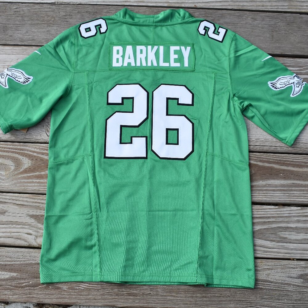 New! Saquon Barkley Philadelphia Eagles KELLY Green Football Jersey Men's Sizes